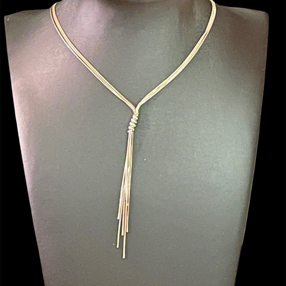 Sterling silver modern necklace - Picture 4 of 5